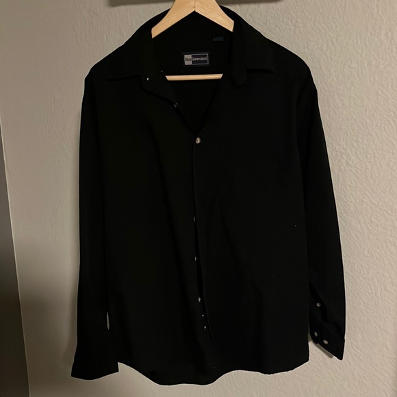 Mens basic black button up. Never worn. Classic. - Picture 1 of 3